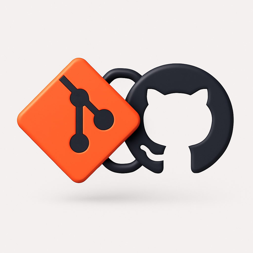 Git and GitHub logo - Version control system